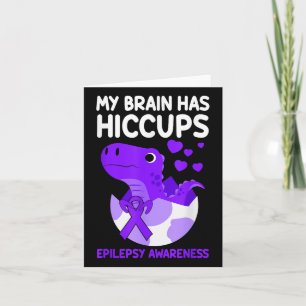 Mijn brein heeft hik Paarse lint epilepsie Kaart