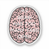 Mijn brein heeft te veel tabbladen, hersenen Tabs Sticker (Voorkant)