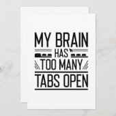 Mijn brein heeft te veel tabbladen open bedankkaart (Voorkant / Achterkant)