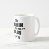 Mijn brein heeft te veel tabbladen open - grappige koffiemok (Voorkant rechts)