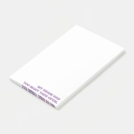 Mijn brein heeft te veel tabbladen open. post-it® notes (Schuin)
