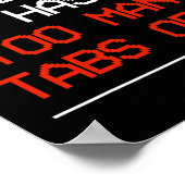 Mijn brein heeft te veel tabbladen open poster (Hoek)