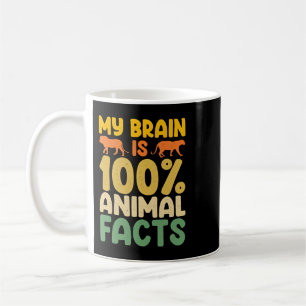 Mijn brein is 100 Dierenvriend dieren K Koffiemok