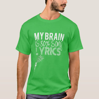 Mijn brein is 80 liedteksten jongen t-shirt