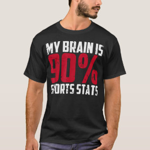 Mijn Brein Is 90 Sportstatistieken Atleet Sport T-shirt