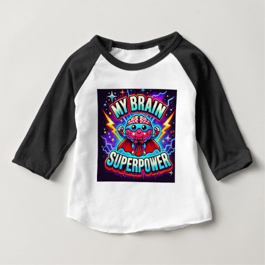 Mijn brein is Superpower✨ Kinder Shirts (Voorkant)