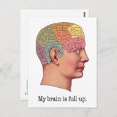 Mijn brein is vol briefkaart (Voorkant / Achterkant)