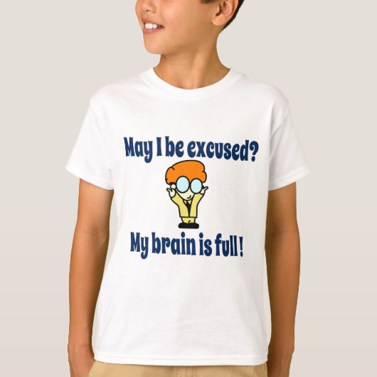 Mijn brein is vol! t-shirt (Voorkant)