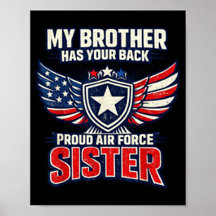 Mijn broer heeft jouw rug mijn trotse luchtmacht z poster