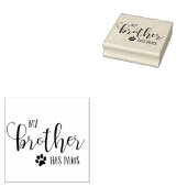 Mijn broer heeft PAWS-typografie Rubberstempel (Gestempeld)