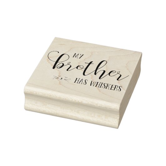 Mijn broer heeft Whiskers-typografie Rubberstempel (Stempel)