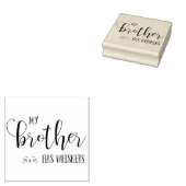 Mijn broer heeft Whiskers-typografie Rubberstempel (Gestempeld)