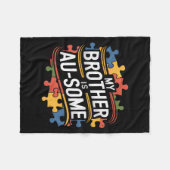 Mijn broer is au-some broer zus autisme waren fleece deken (Voorkant (Horizontaal))