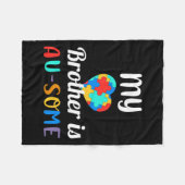 Mijn broer is bewust van autisme fleece deken (Voorkant (Horizontaal))