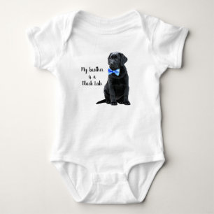 Mijn broer is een Black Lab - Black Labrador Retri Romper