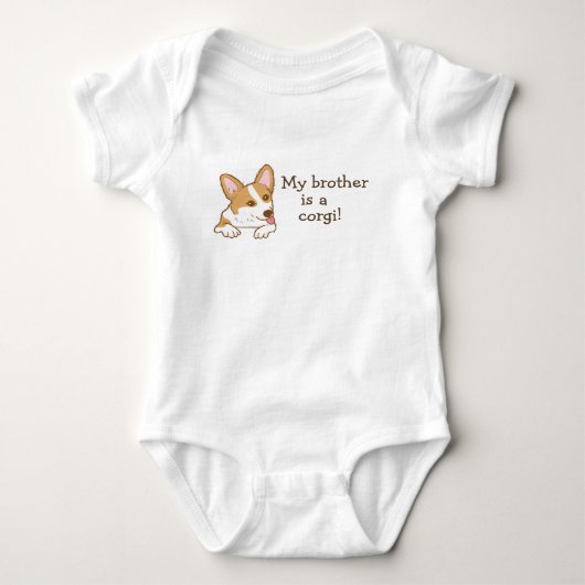 Mijn broer is een Corgi Romper (Voorkant)