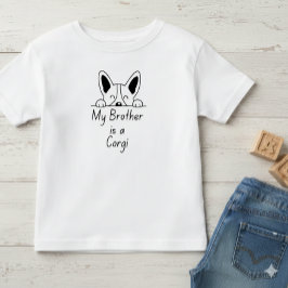 'Mijn broer is een Corgi' Speelse, hondenliefhebbe Kinder Shirts