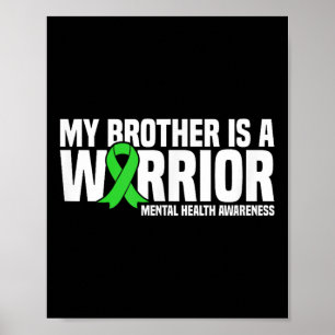 Mijn broer is een krijger Green Ribbon geestelijke Poster