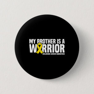 Mijn broer is een Warrior Childhood Cancer Awarene Ronde Button 5,7 Cm