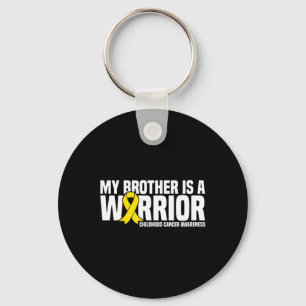 Mijn broer is een Warrior Childhood Cancer Awarene Sleutelhanger