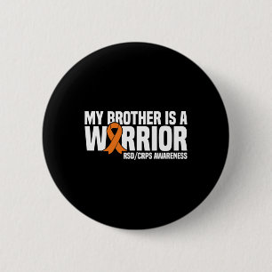 Mijn broer is een Warrior Oranje Ribbon RSDCRPS Aw Ronde Button 5,7 Cm