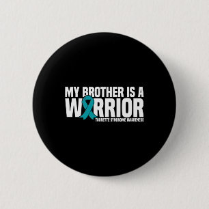 Mijn broer is een Warrior Tourette Syndrome Awaren Ronde Button 5,7 Cm