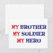 Mijn broer, mijn soldaat, mijn held kaart (Voorkant / Achterkant)