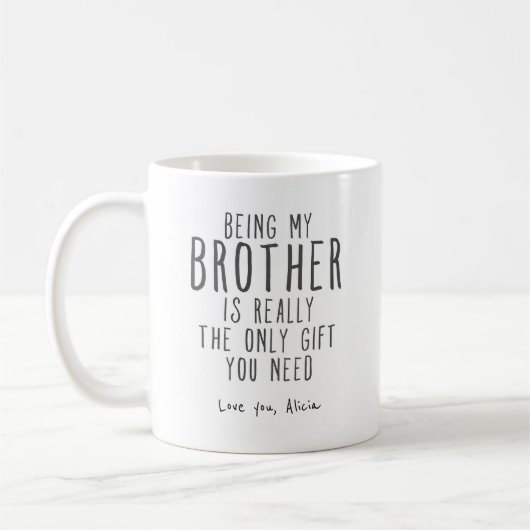 Mijn broer mok Funny broer Gift Mok (Links)