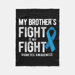 Mijn broer vecht tegen mijn diabetes fleece deken