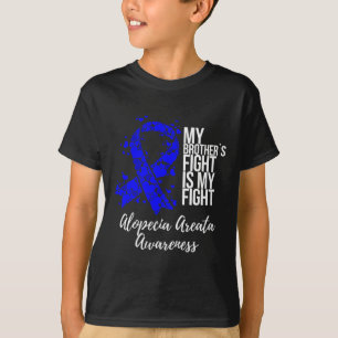 Mijn broers gevecht is mijn gevecht Alopecia Areat T-shirt