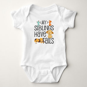 Mijn broers hebben staarten Baby Jersey Bodysuit