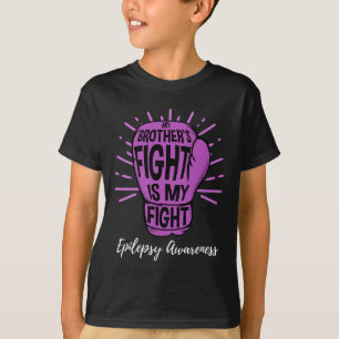 Mijn broers vechten tegen epilepsie bewustzijn t-shirt