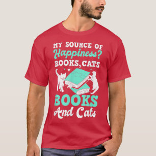 Mijn bron van het gelukkige Kat Boek Lovers die Bo T-shirt