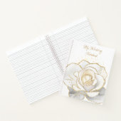 Mijn bruiloft Notitieboek Gold en witte rozen (Binnen)