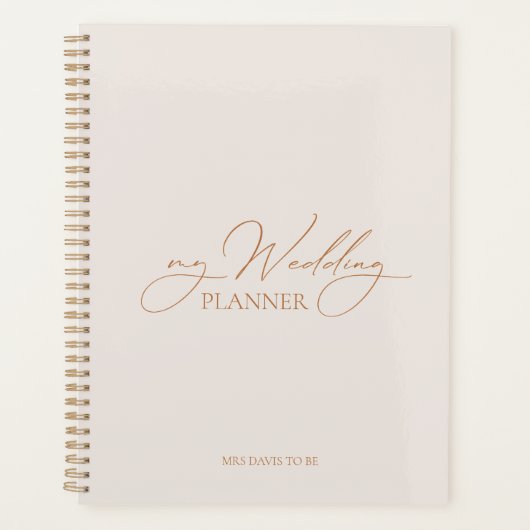 "Mijn bruiloft Planner" Modern Elegant Wedding Pla Planner (Voorkant)