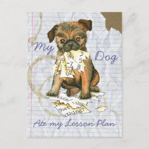 Mijn Brussels Griffon Ate Mijn Lesson Plan Briefkaart