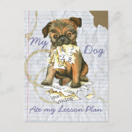 Mijn Brussels Griffon Ate Mijn Lesson Plan Briefkaart