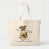 Mijn Brussels Griffon Ate Mijn Lesson Plan Grote Tote Bag (Voorkant)