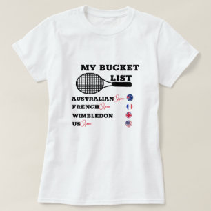 Mijn Bucket List Grand Slam T-shirt - Aangepaste n