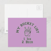 Mijn Bucket List Humor - Ice & Beer Briefkaart (Voorkant / Achterkant)