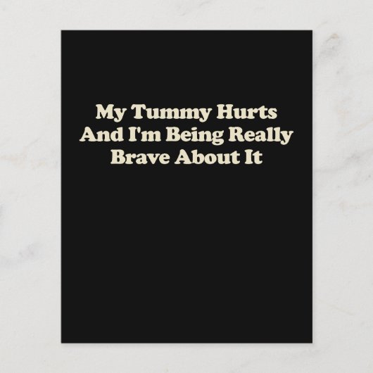 Mijn buik doet pijn en ik ben er echt dapper over flyer (Voorkant)