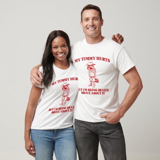 Mijn buik doet pijn, maar ik ben echt t-shirt (Unisex)