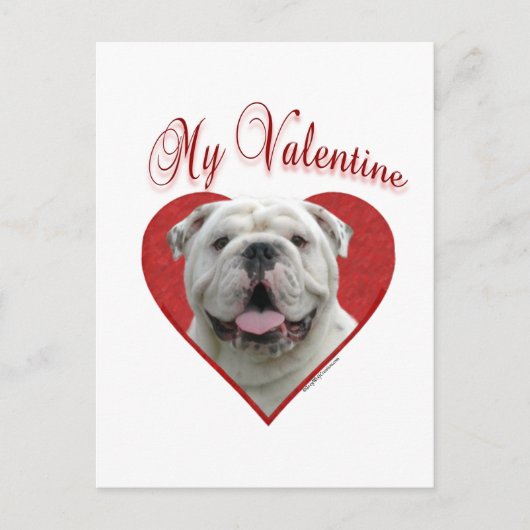 Mijn Bulldog Valentijn Feestdagenkaart (Voorkant)