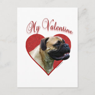 Mijn Bullmastiff Valentijn Feestdagenkaart