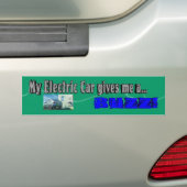 Mijn Bumpersticker met elektrische auto (Op auto)