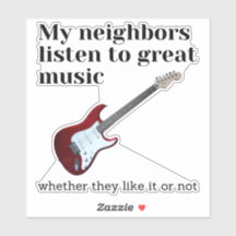 Mijn buren luisteren naar geweldige muziek: gitaar