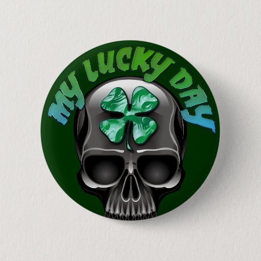 Mijn Button van de Luck Day Skull (Voorkant)