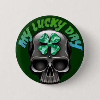 Mijn Button van de Luck Day Skull