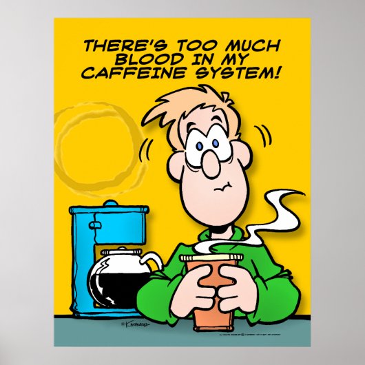 Mijn cafeïnestelsel poster (Voorkant)