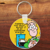 Mijn cafeïnestelsel sleutelhanger (Voorkant)